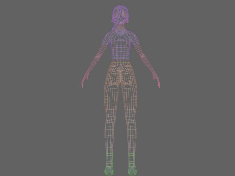 Stylized cute Woman V28371 Modelo 3D