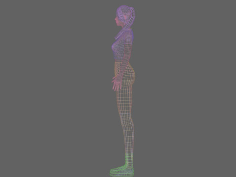 Stylized cute Woman V28371 Modelo 3D