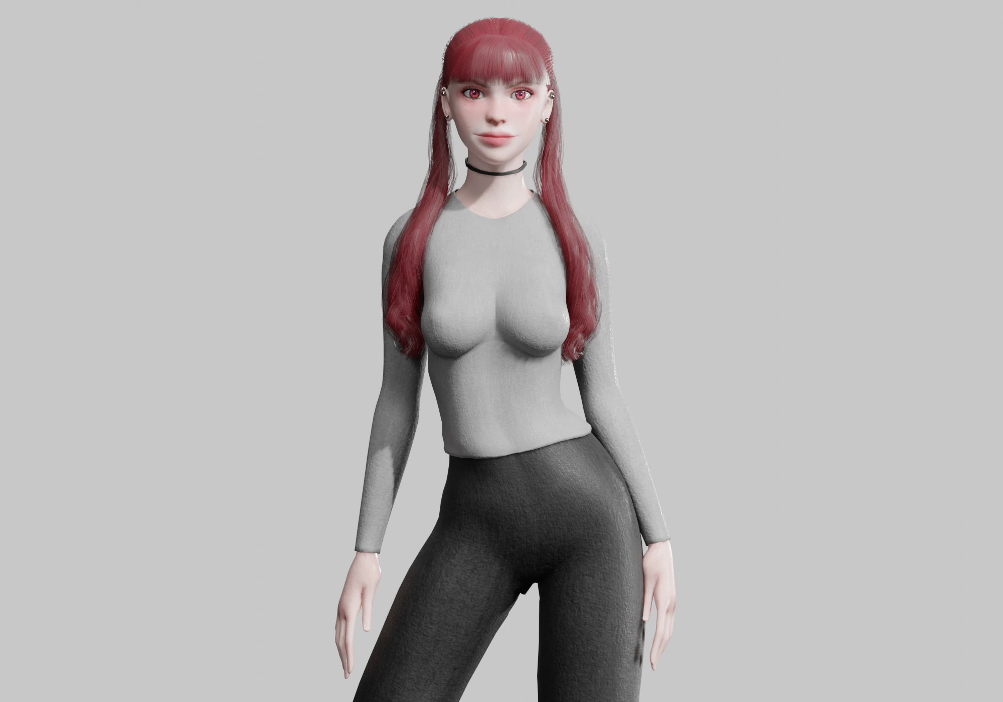 Stylized Pretty Woman V26489 3D Model .c4d .max .obj .3ds .fbx .stl .blend 