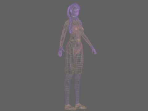 Stylized Pretty Woman V26489 3D Model