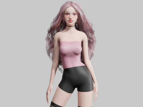 Sweet Basic Woman V40436 3D Model