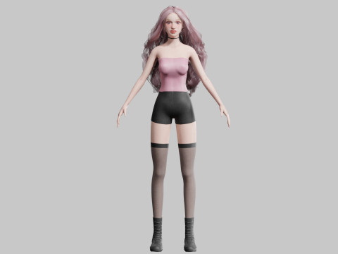 Sweet Basic Woman V40436 Model 3D