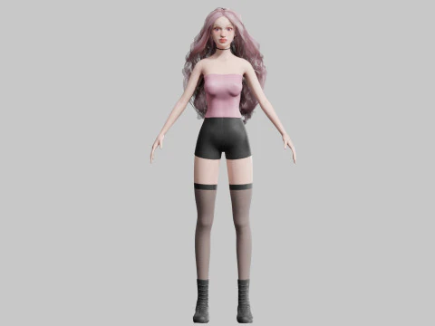 Sweet Basic Woman V40436 3D Model