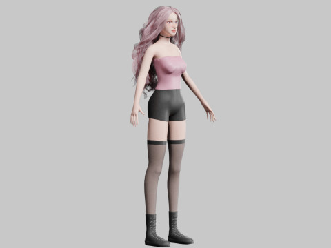 Sweet Basic Woman V40436 Model 3D