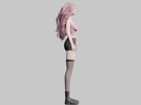 Sweet Basic Woman V40436 Model 3D