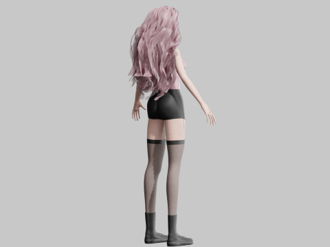 Sweet Basic Woman V40436 Model 3D
