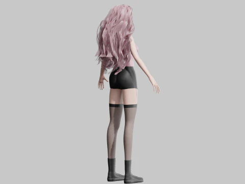 Sweet Basic Woman V40436 3D Model