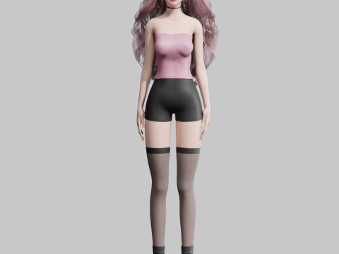 Sweet Basic Woman V40436 Model 3D