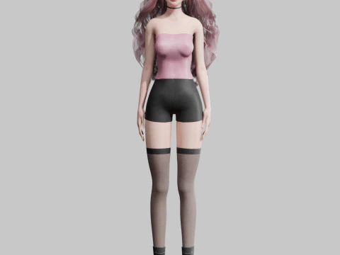 Sweet Basic Woman V40436 3D Model