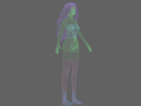 Sweet Basic Woman V40436 Model 3D
