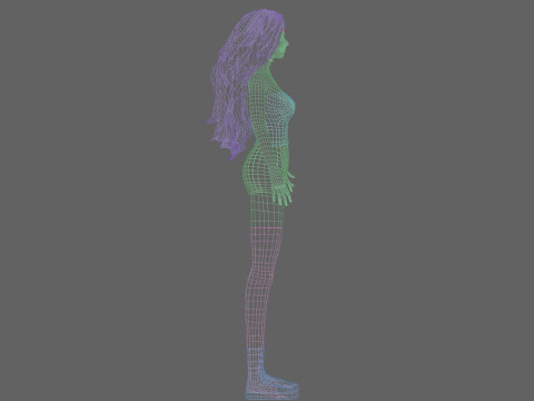 Sweet Basic Woman V40436 Model 3D
