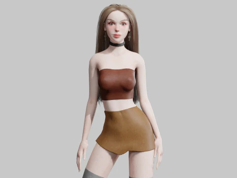 Teen s&uuml;&szlig;e Frau V34585 3D Modell