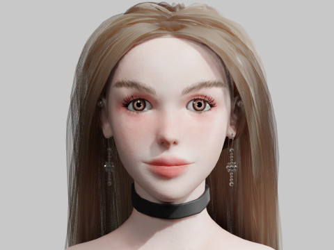 Teen cute Woman V34585 3D Model