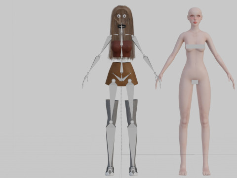 Teen cute Woman V34585 3D Model