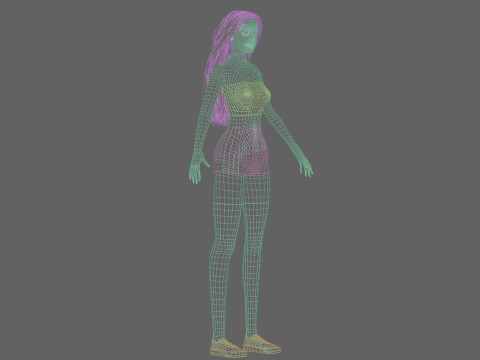 Teen cute Woman V34585 3D Model