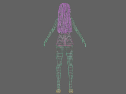 Teen cute Woman V34585 3D Model