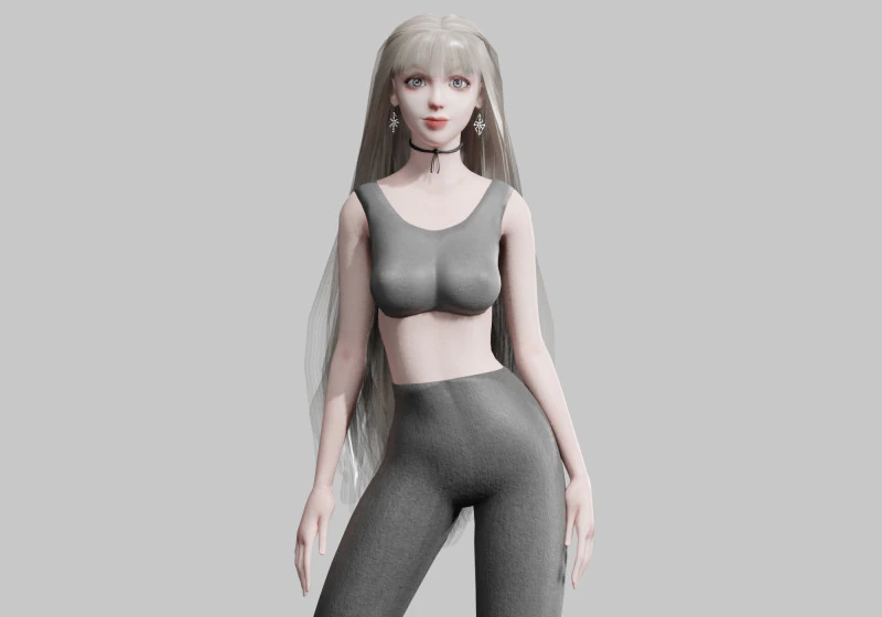 Teen Pretty Woman V36341 3D Model .c4d .max .obj .3ds .fbx .stl .blend