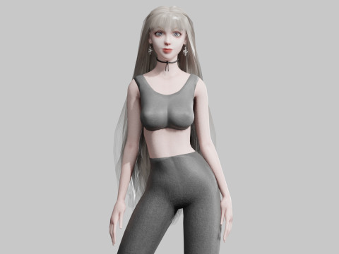 Teen Pretty Woman V36341 3D Model