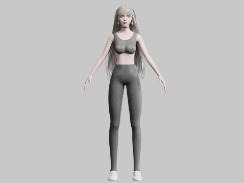 Teen Pretty Woman V36341 3D Model
