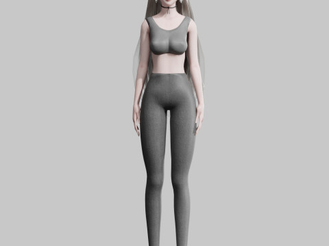 Teen Pretty Woman V36341 3D Model