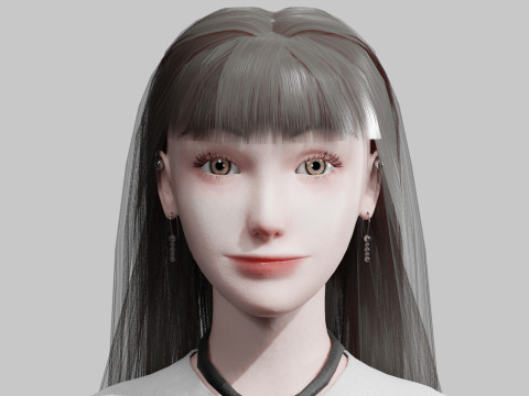 White business Woman V28351 3D-Modell