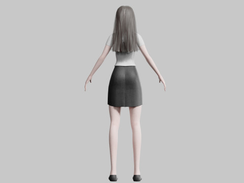 White business Woman V28351 3D-Modell