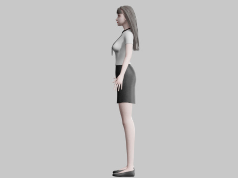White business Woman V28351 3D-Modell