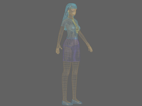 White business Woman V28351 3D-Modell