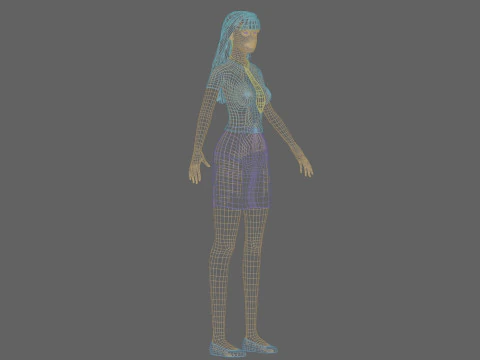 White business Woman V28351 3D Model