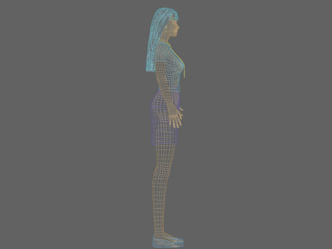 White business Woman V28351 3D-Modell