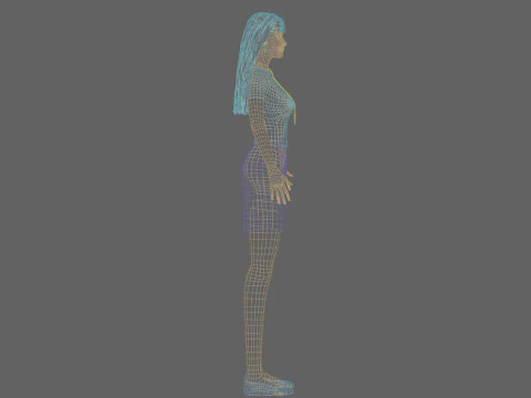 White business Woman V28351 3D Model