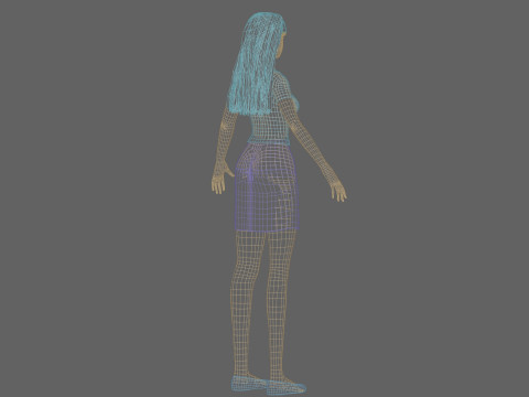 White business Woman V28351 3D-Modell