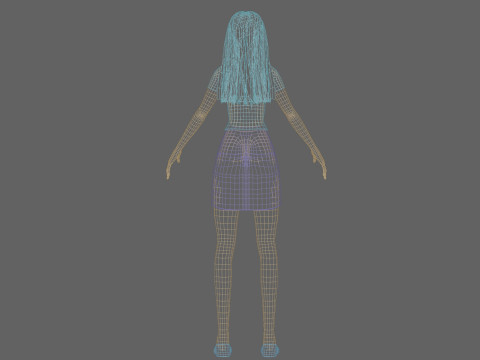 White business Woman V28351 3D-Modell