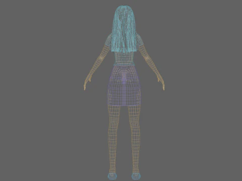 White business Woman V28351 3D Model