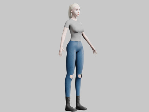 Young cute Woman V26020 3D Model