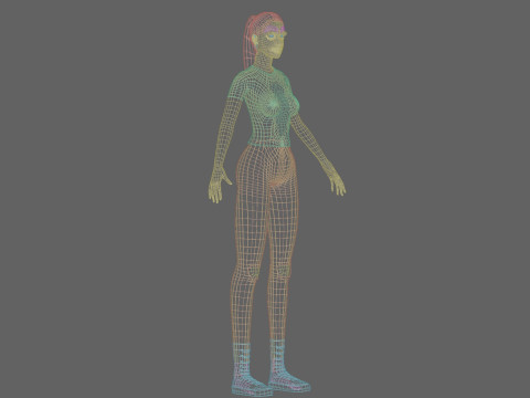 Young cute Woman V26020 3D Model