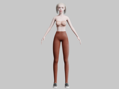 Young Pretty Woman V22463 3D Model