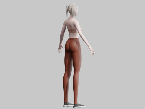 Young Pretty Woman V22463 3D Model