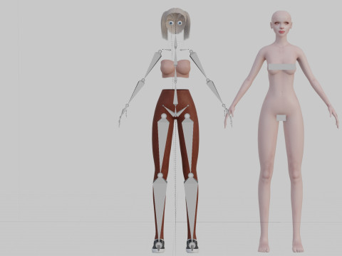 Young Pretty Woman V22463 3D Model