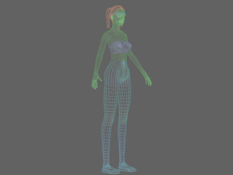 Young Pretty Woman V22463 3D Model
