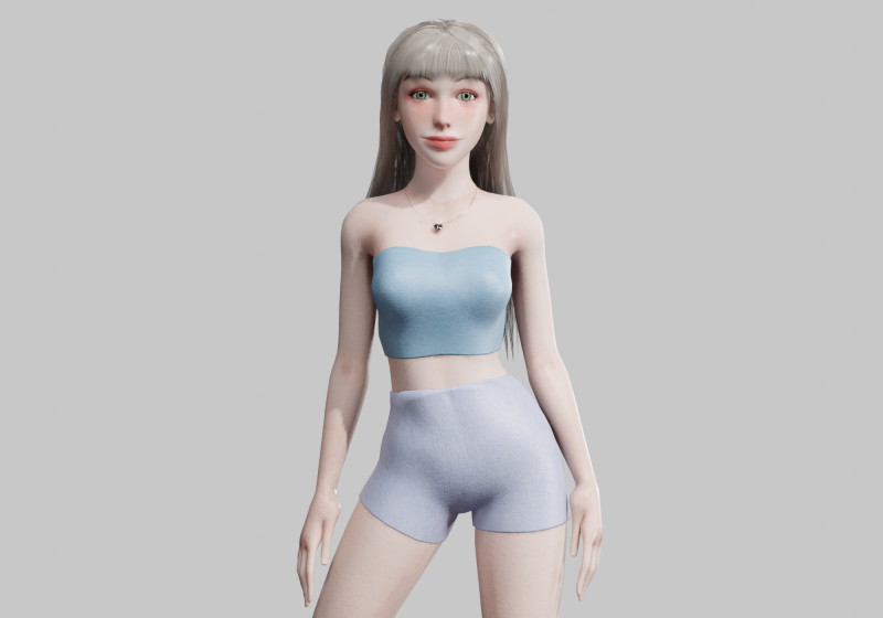 Basic Beautiful woman V31844 3D Модель .c4d .max .obj .3ds .fbx .stl .blend