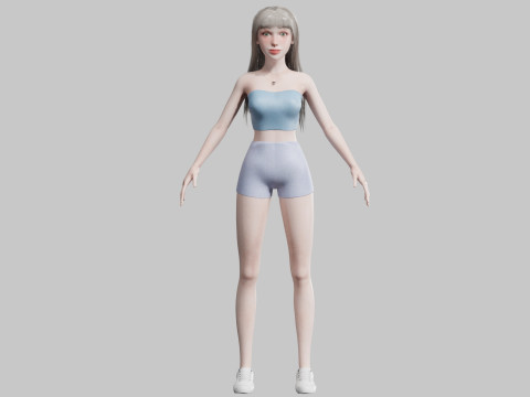 Basic Beautiful woman V31844 3D Модель
