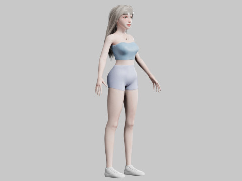 Basic Beautiful woman V31844 3D Модель