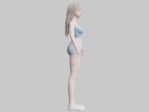 Basic Beautiful woman V31844 3D Модель