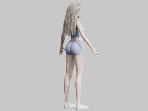 Basic Beautiful woman V31844 3D Модель