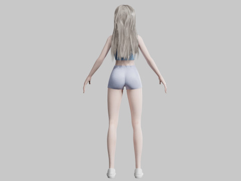 Basic Beautiful woman V31844 3D Модель