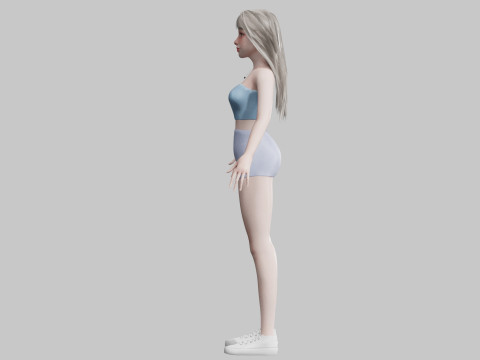 Basic Beautiful woman V31844 3D Модель