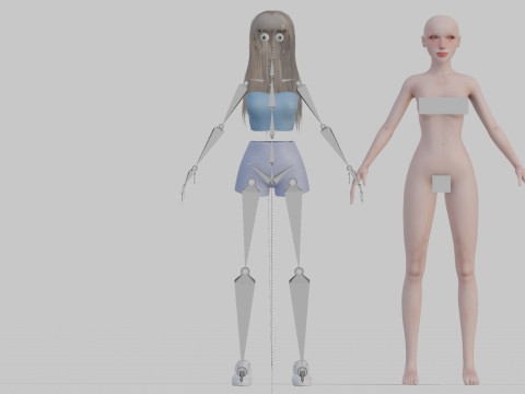 Basic Beautiful woman V31844 3D Модель