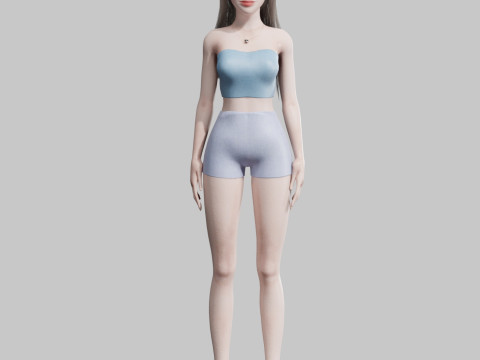 Basic Beautiful woman V31844 3D Модель