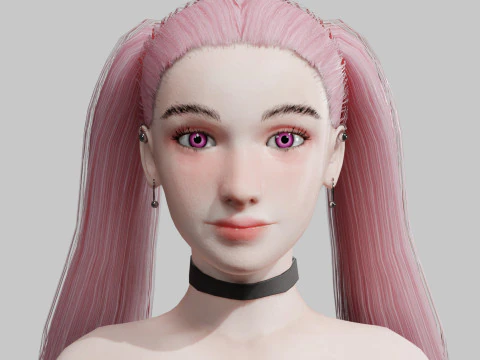 Basic cool woman V20927 3D Model